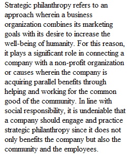 Chapter 10 - Community Relations and Strategic Philanthropy
